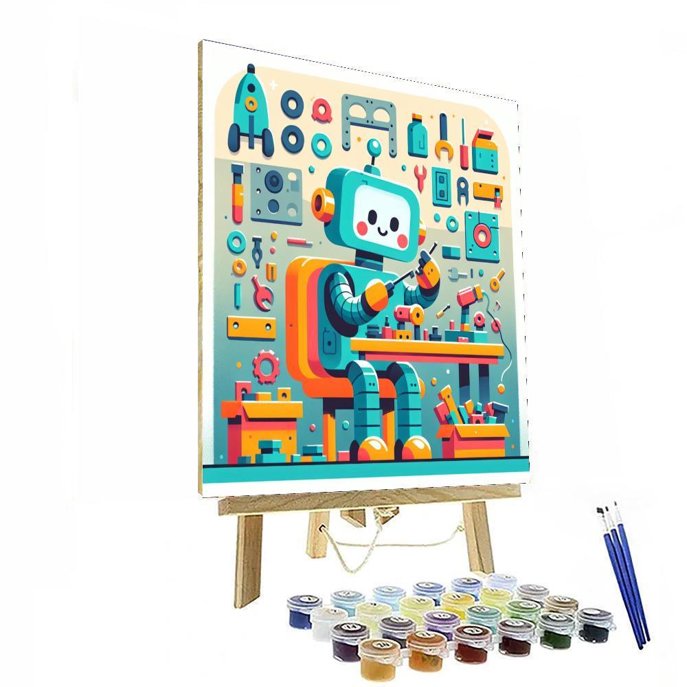 Friendly Robot's Workshop Paint By Numbers