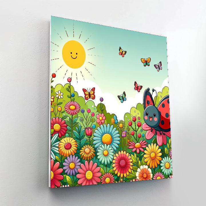 Colorful Garden Of Dreams Painting Number Kit