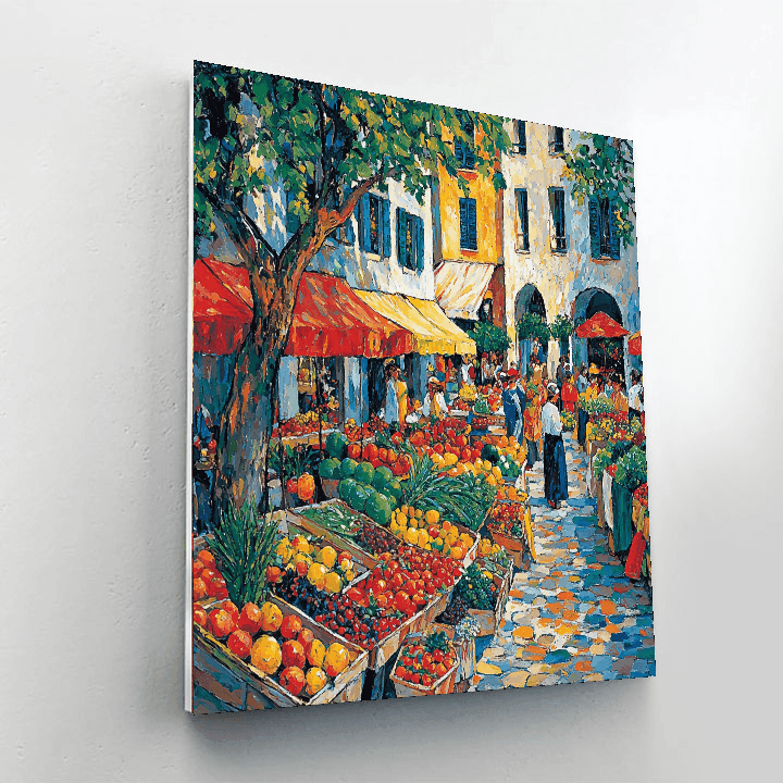 Pierre Bonnard Inspired Joyful Market Day  Painting By Numbers Kit