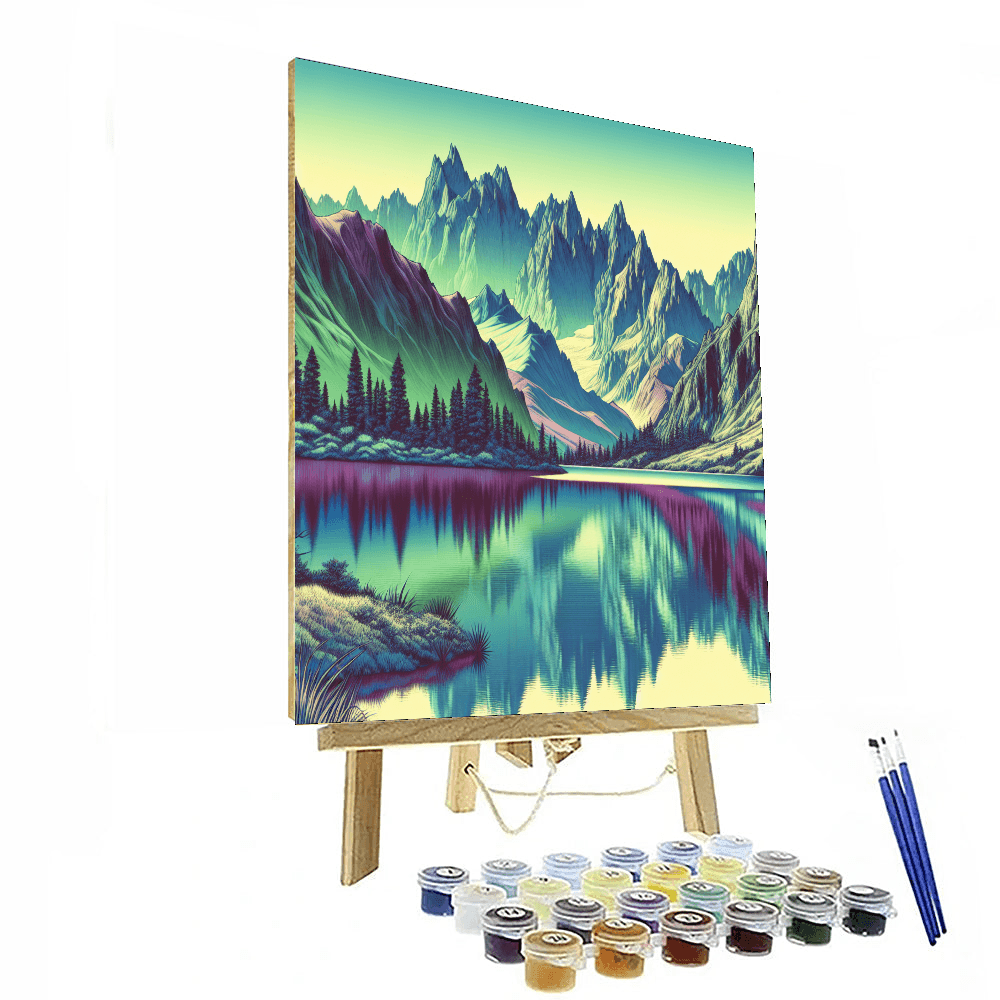 Breathtaking Mountain Vista Painting Number Kit