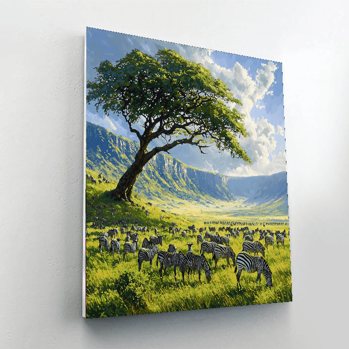 Ngorongoro Crater - Arusha Region, Tanzania Numbered Painting Kits