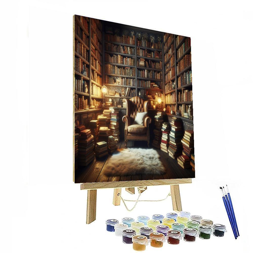 Refined Library Nook DIY Paint By Numbers
