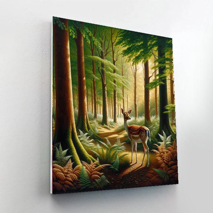 Deer's Woodland Grace DIY Paint By Numbers