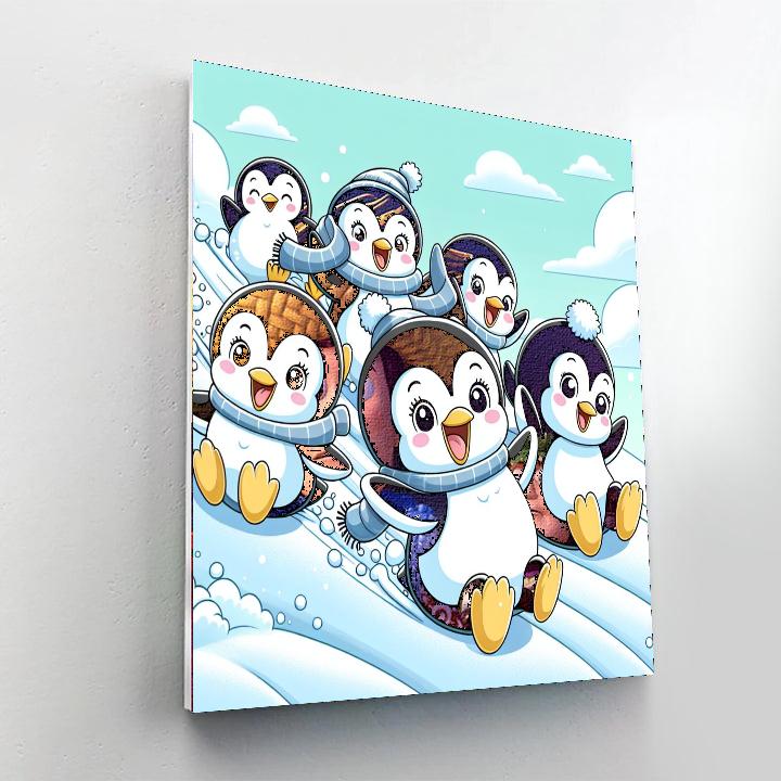 Adventurous Penguin Explorers Numbered Painting Kits