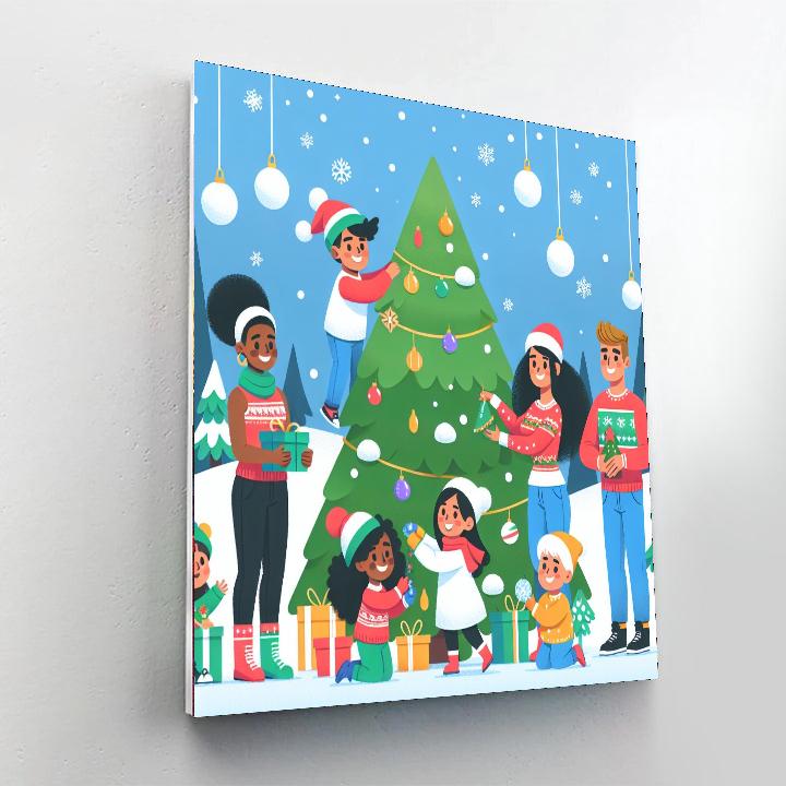 Charming Christmas Adventure Number Painting