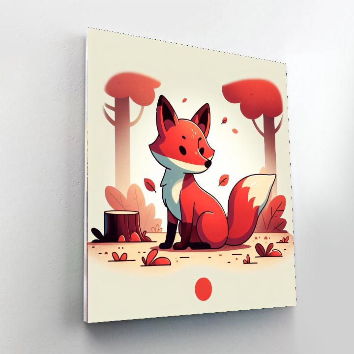 Radiant Red Fox Paint By Numbers Art