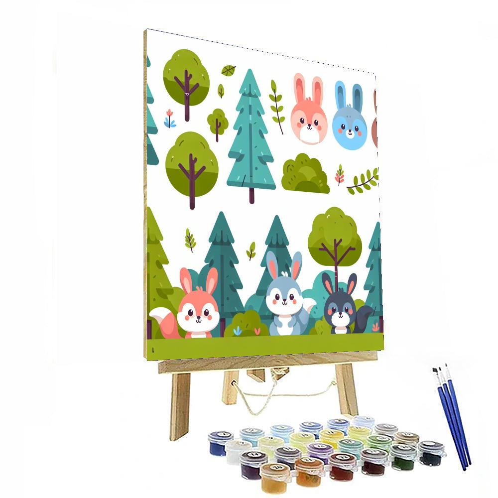Forest Hide And Seek Numbered Painting Kits