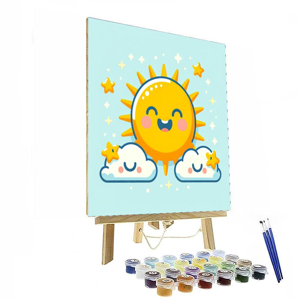 Sunny Sun And Friends Paint By Numbers Art