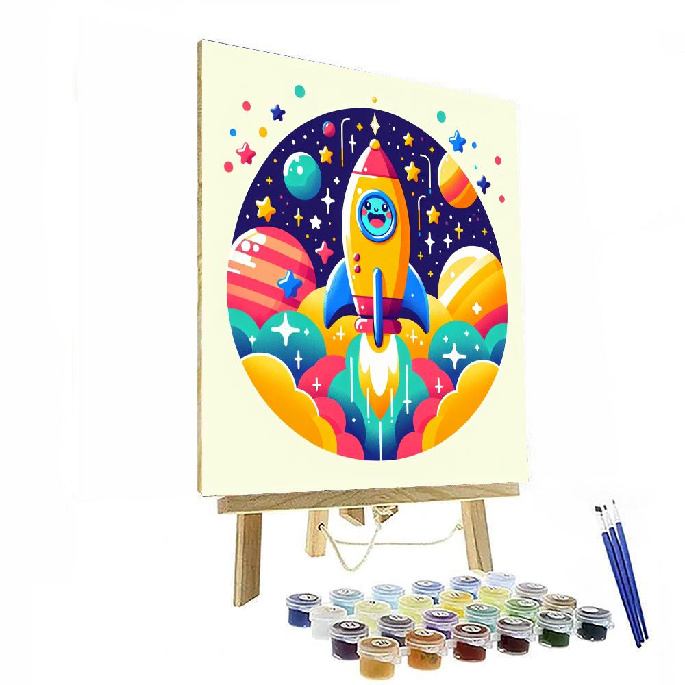 Joyful Space Rocket Paint By Color