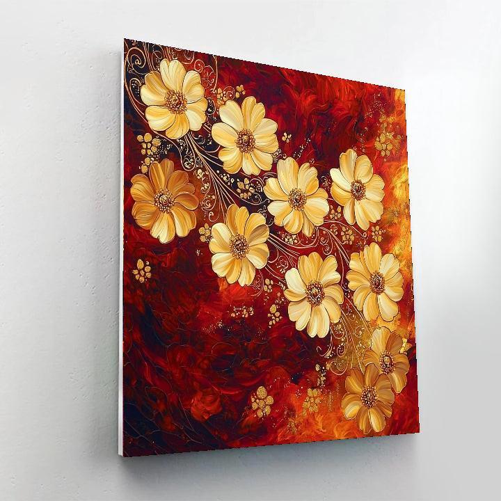 Gustav Klimt Inspired Golden Blossoms Symphony  DIY Paint By Numbers