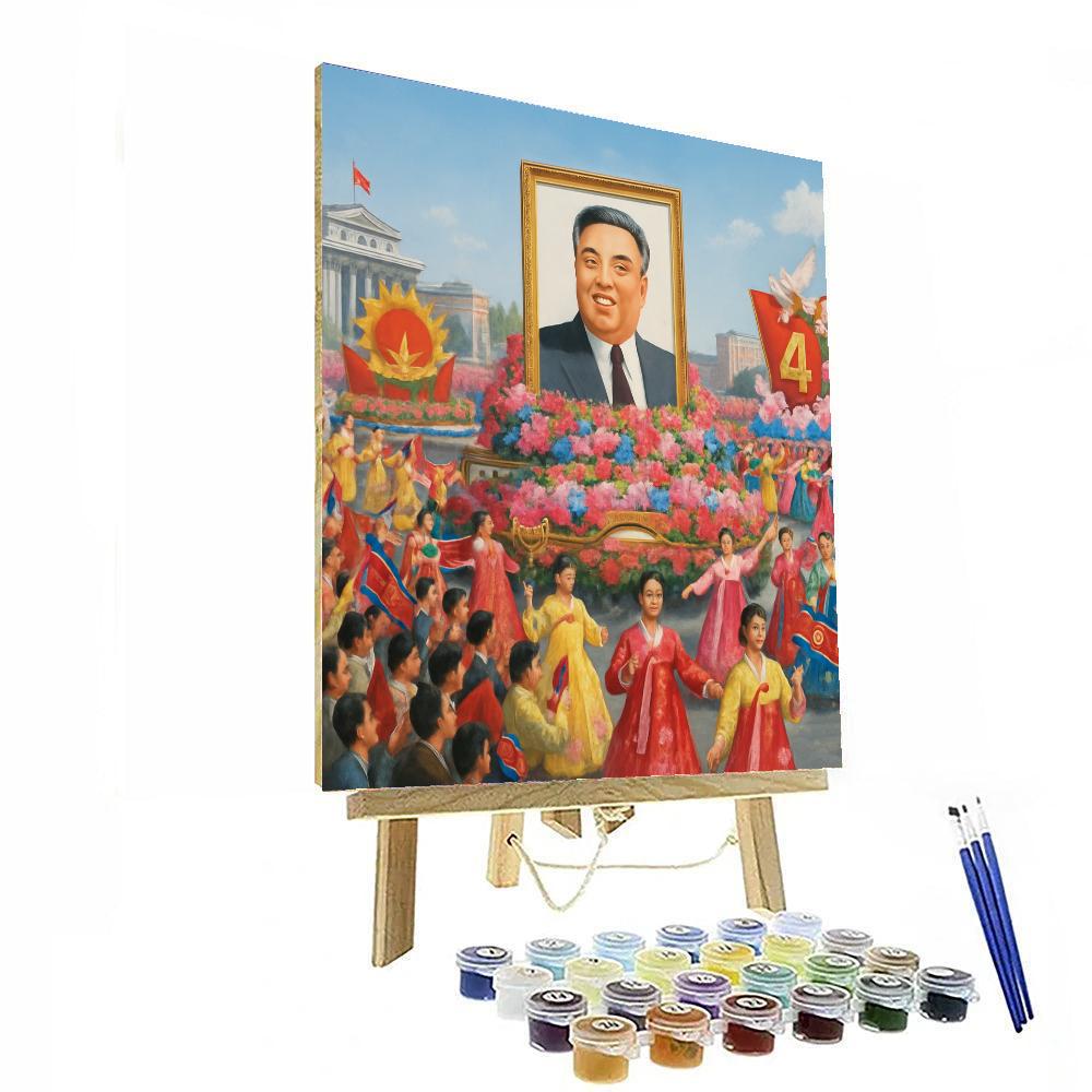 Day Of The Sun - North Korea Paint By Color