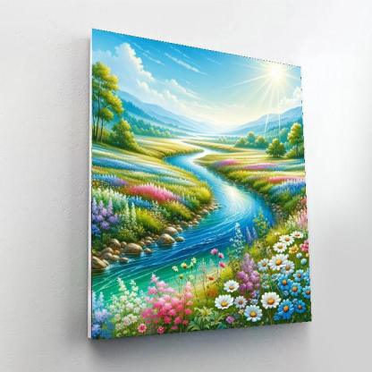 Gentle Riverbank Paint By Number