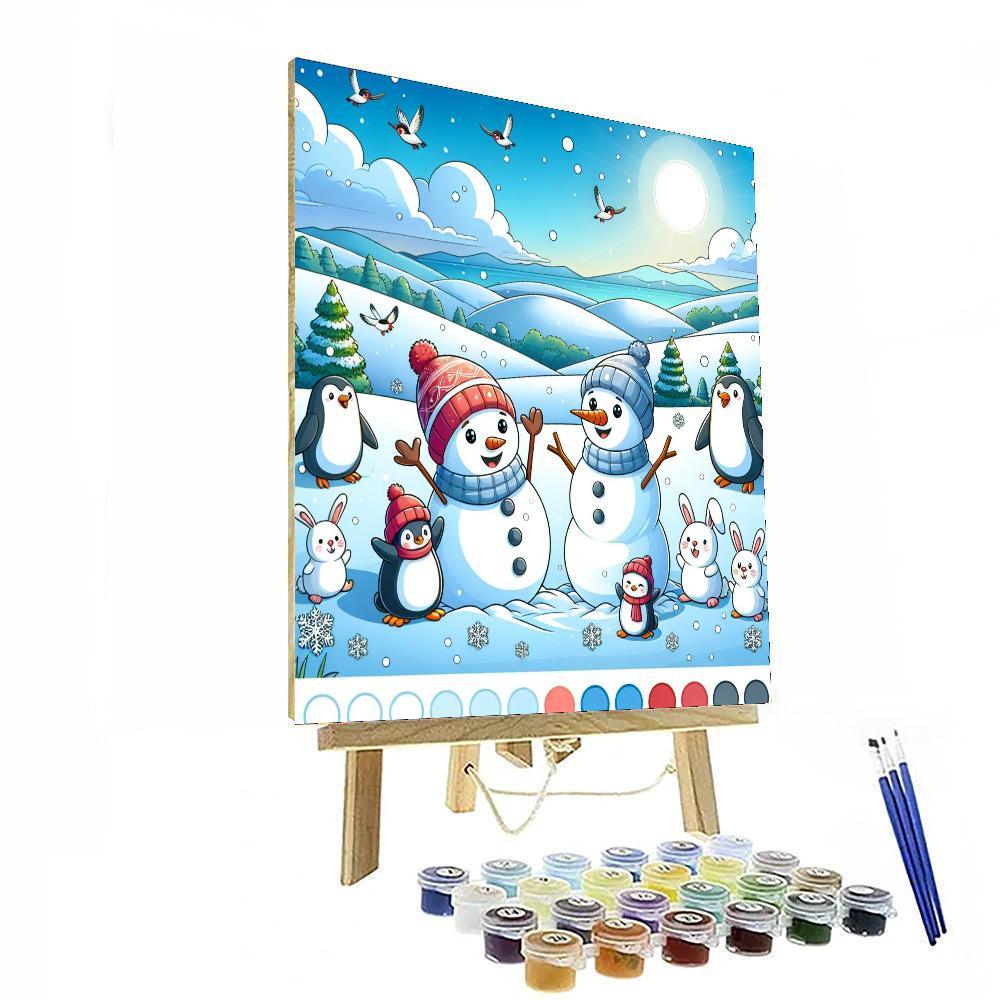 Sunny Snowman Fun Numbered Painting Kits