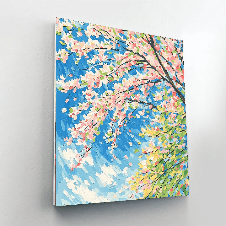 Georgia O'Keeffe Inspired Breezy Blossoms  Paint By Numbers