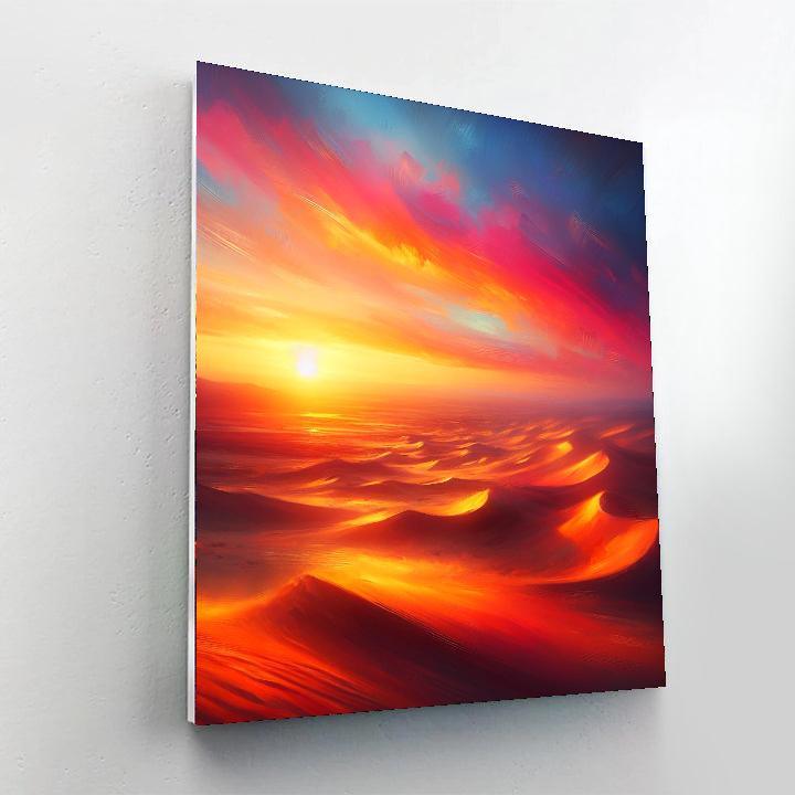 Desert Sunset Symphony Number Painting