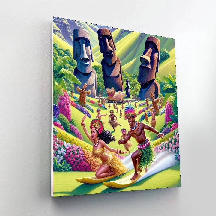 Tapati Rapa Nui Festival - Chile Paint By Numbers Art