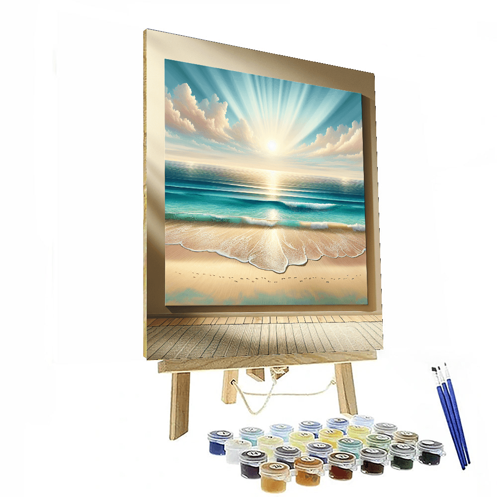 Turquoise Coastal Haven DIY Paint By Numbers