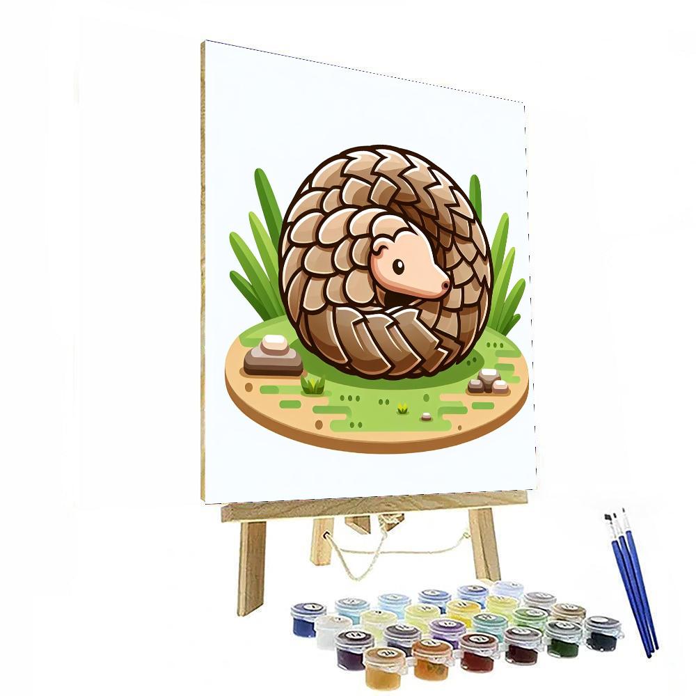 Pondering Pangolin Paint By Numbers Art