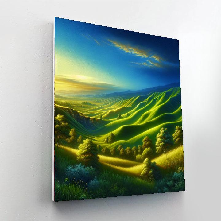 Lush Green Retreat Painting By Numbers Kit