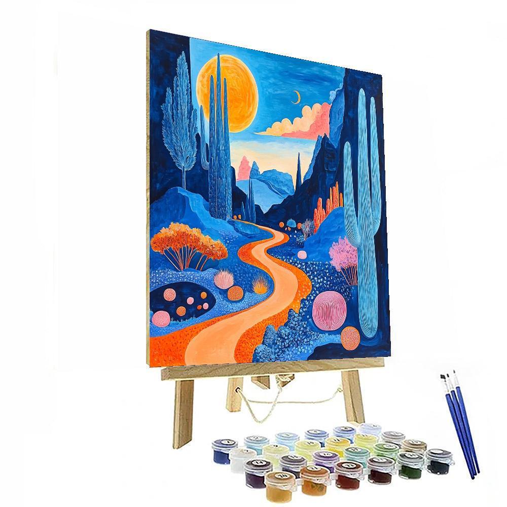 Salvador Dalí Inspired Surreal Dreamscape Journey  Painting By Numbers Kit