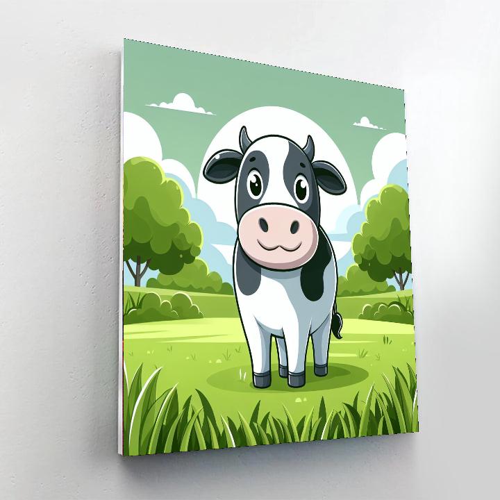 Cuddly Cows Paint By Numbers Art