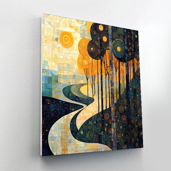 Gustav Klimt Inspired Sacred Spiral  Paint By Numbers Art