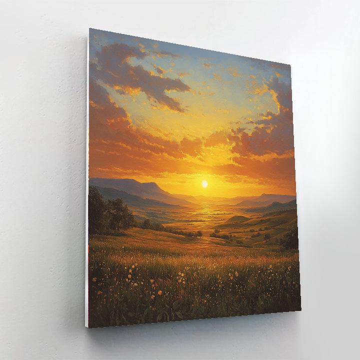 Frederic Edwin Church Inspired Romantic Sunset Over The Plains  Paint By Numbers Kits