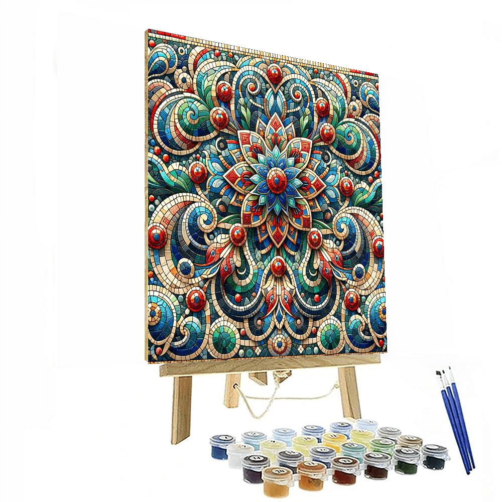 Intricate Mosaic Splendor Numbered Painting Kits