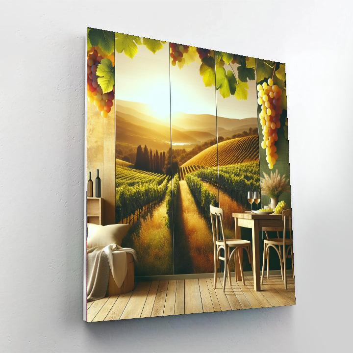 Sunlit Vineyard Tranquility DIY Paint By Numbers