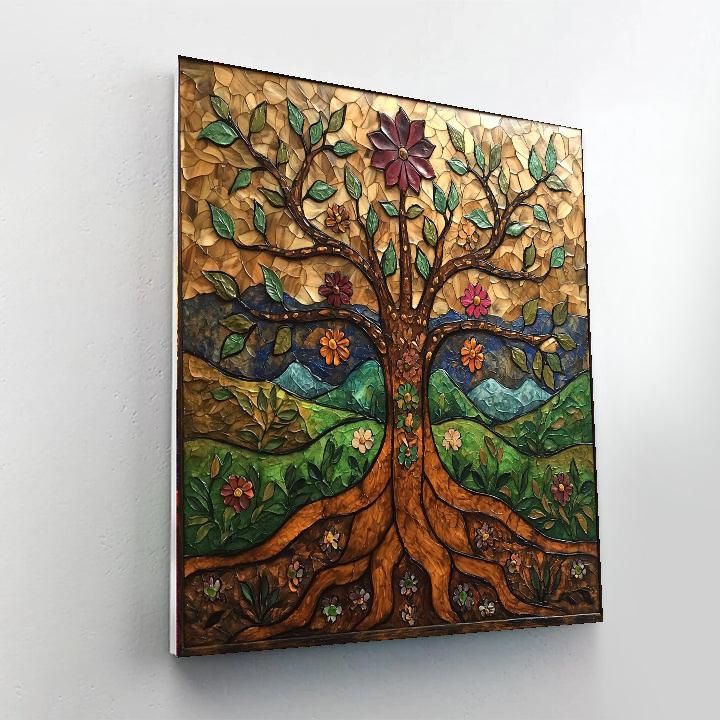 Frida Kahlo Inspired Roots Of Identity  Paint By Numbers Art