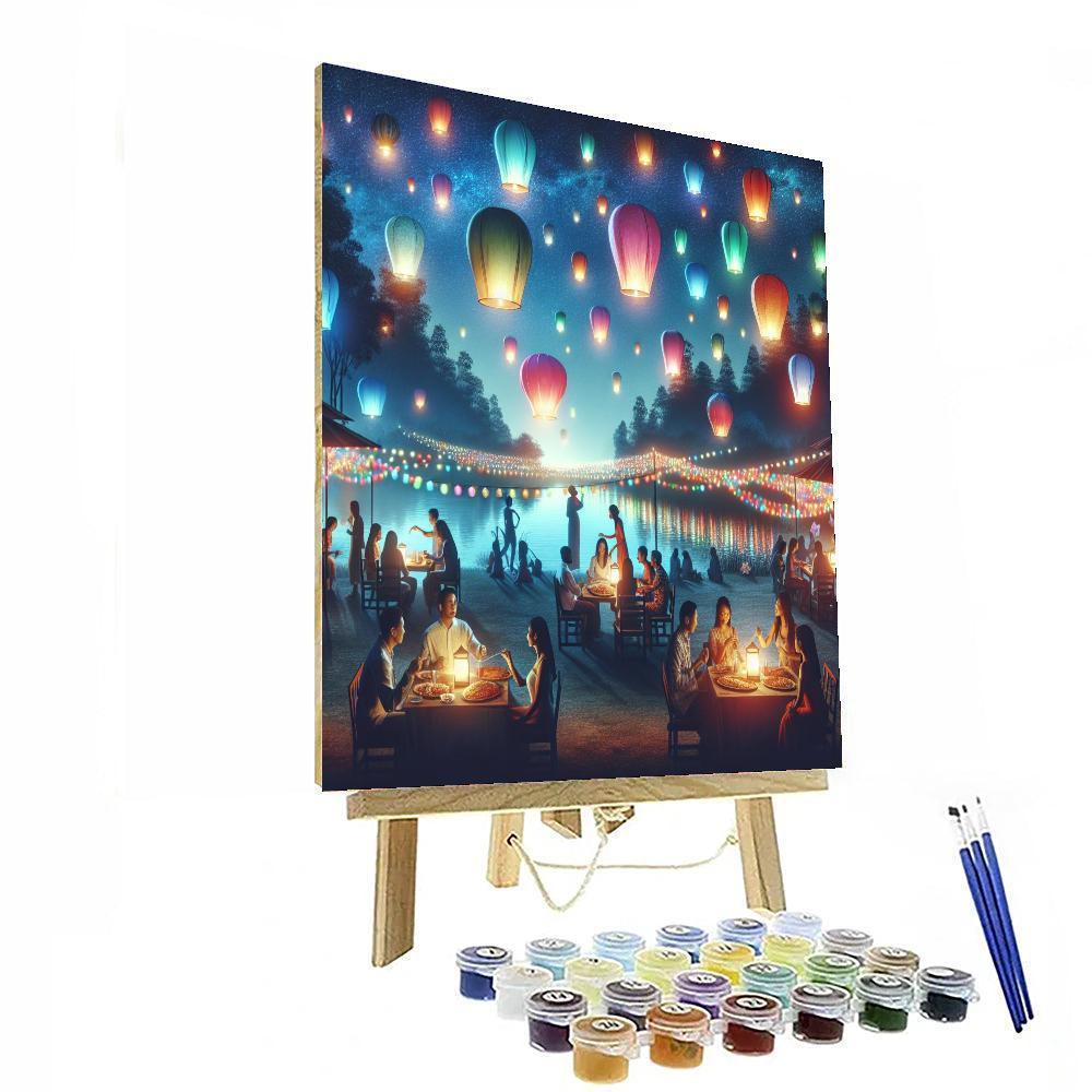 Pahoa Pahoa Lantern Festival Painting By Numbers Kit