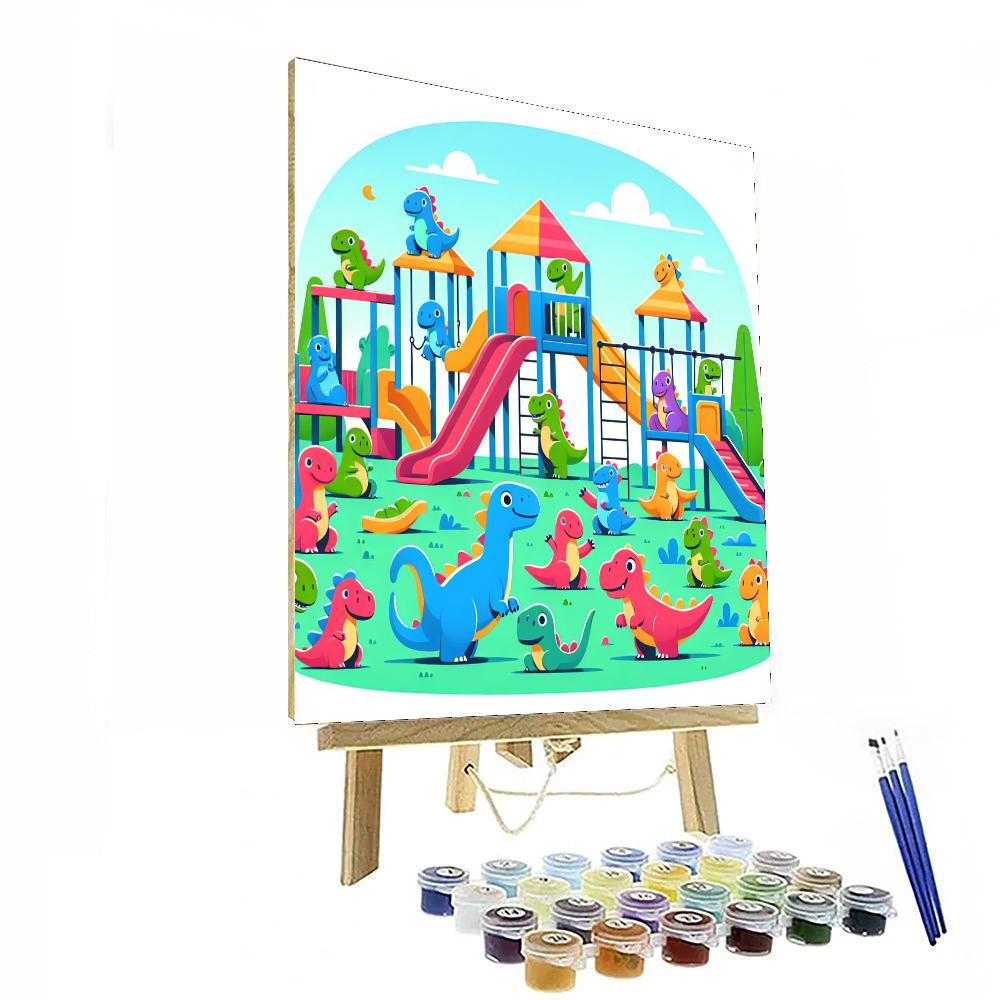 Whimsical Dino Playground Numbered Painting Kits