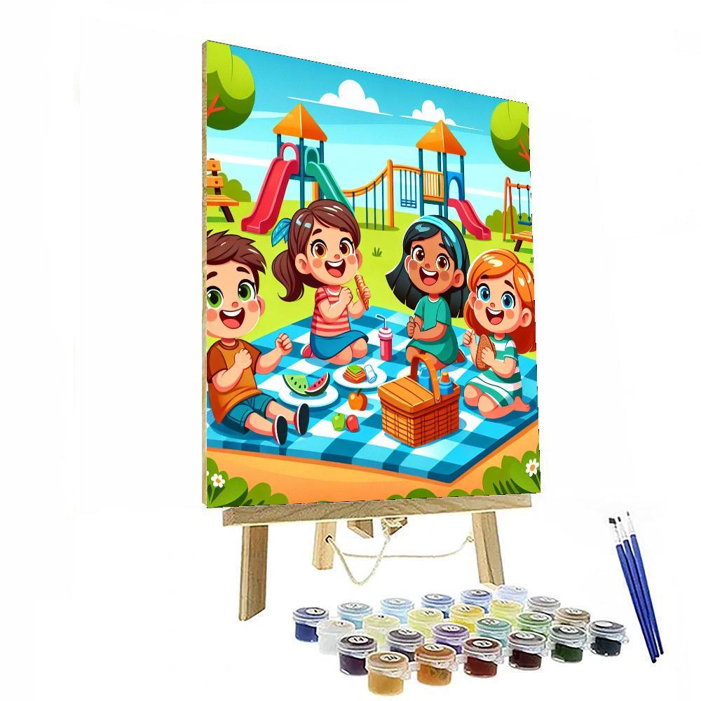 Adventure Park Picnic Number Painting