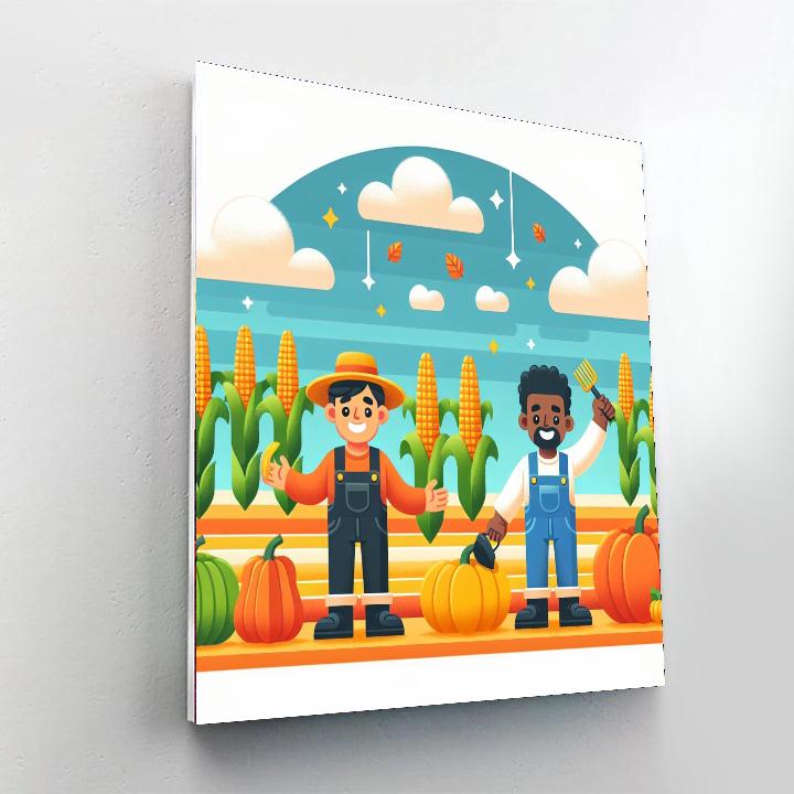 Happy Harvest Day Paint By Numbers Art