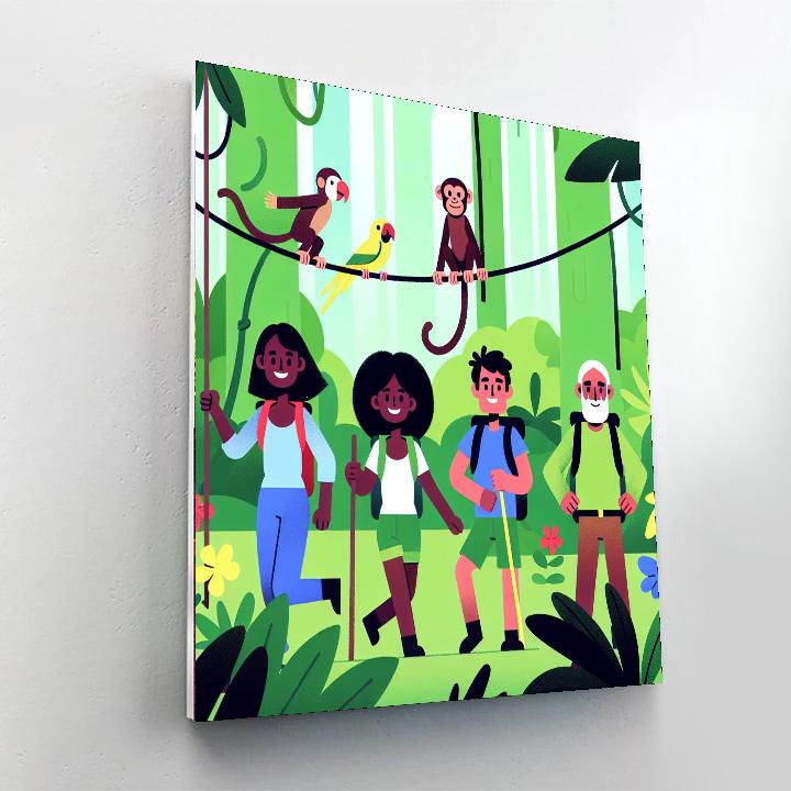 Rainforest Canopy Expedition DIY Paint By Numbers