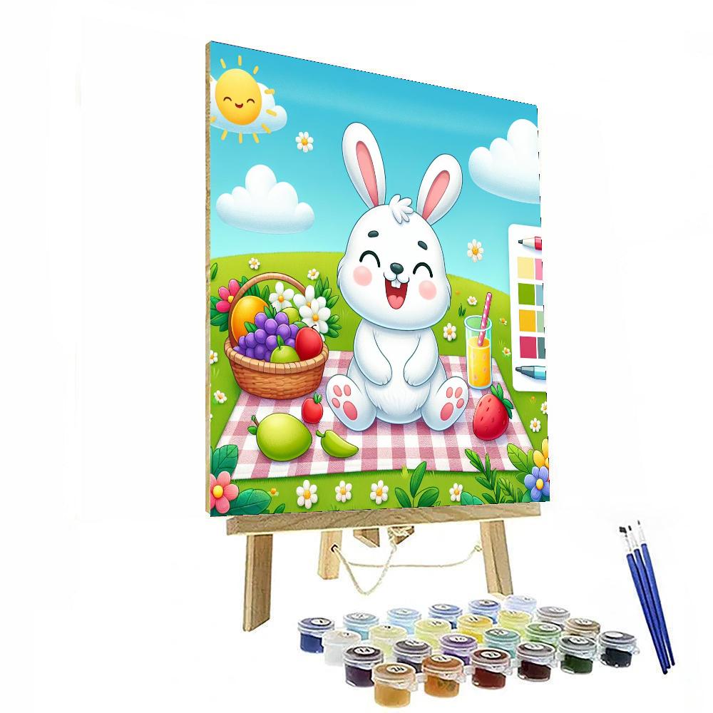 Joyful Bunny Picnic Numbered Painting Kits