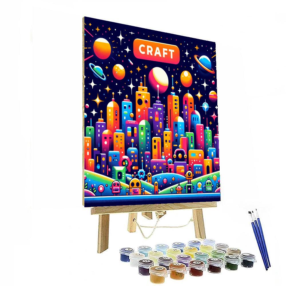 Space Colony Exploration Painting Number Kit