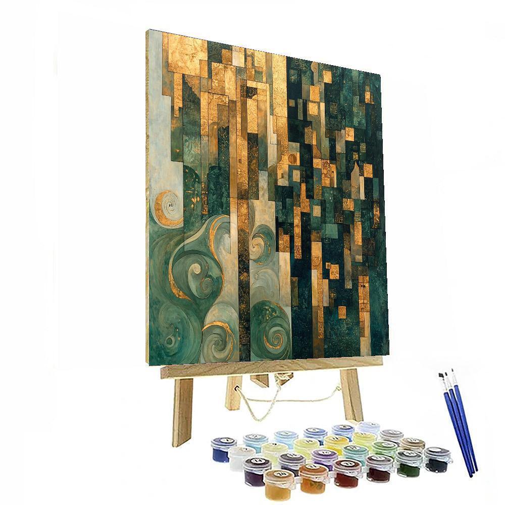 Gustav Klimt Inspired Golden Whisper  DIY Paint By Numbers