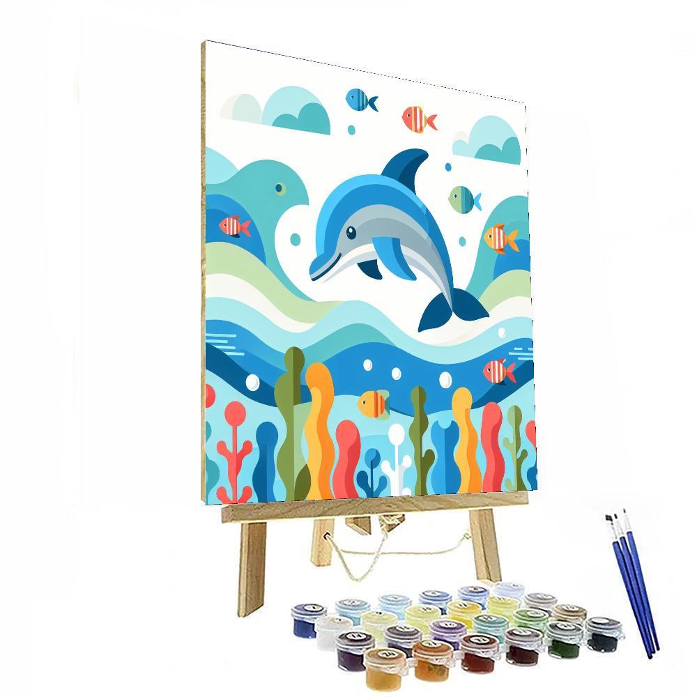 Undersea Adventure Dolphin Painting By Numbers Kit