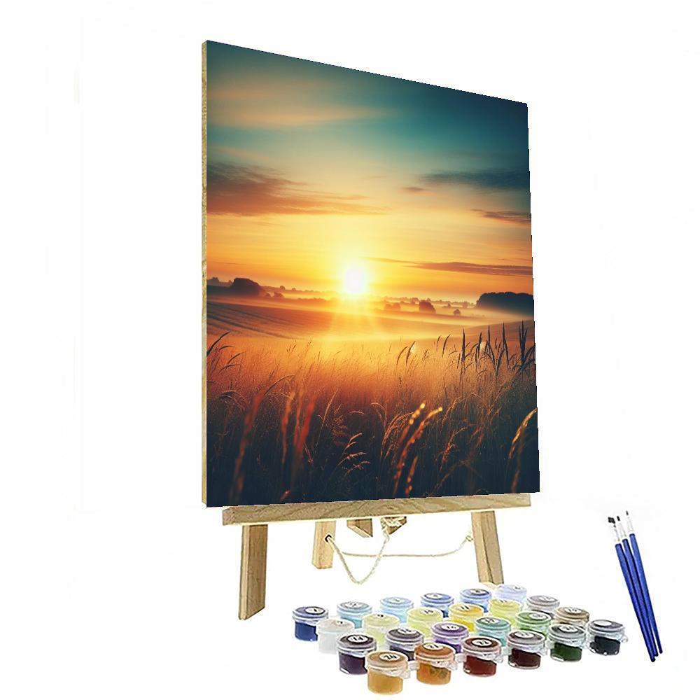 Peaceful Country Sunrise Paint By Numbers