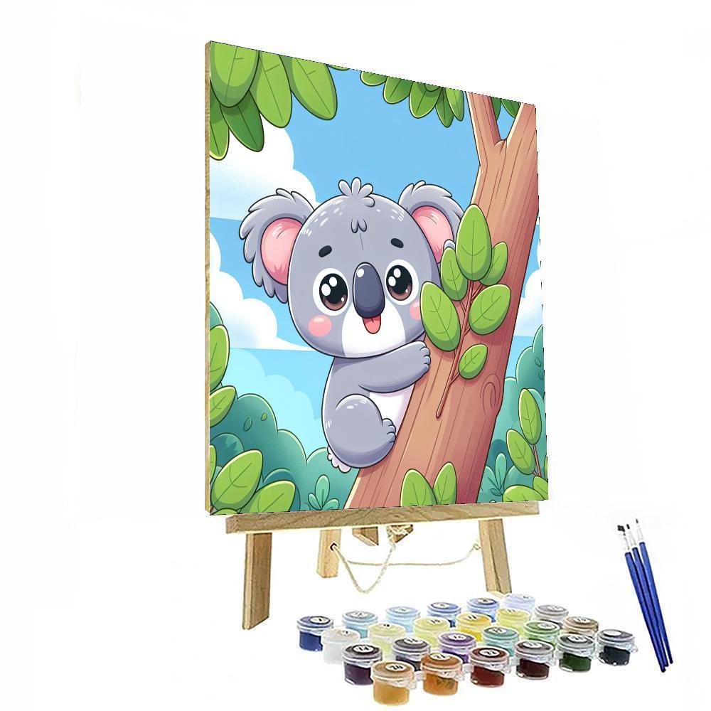 Curious Koala Climber Paint By Numbers
