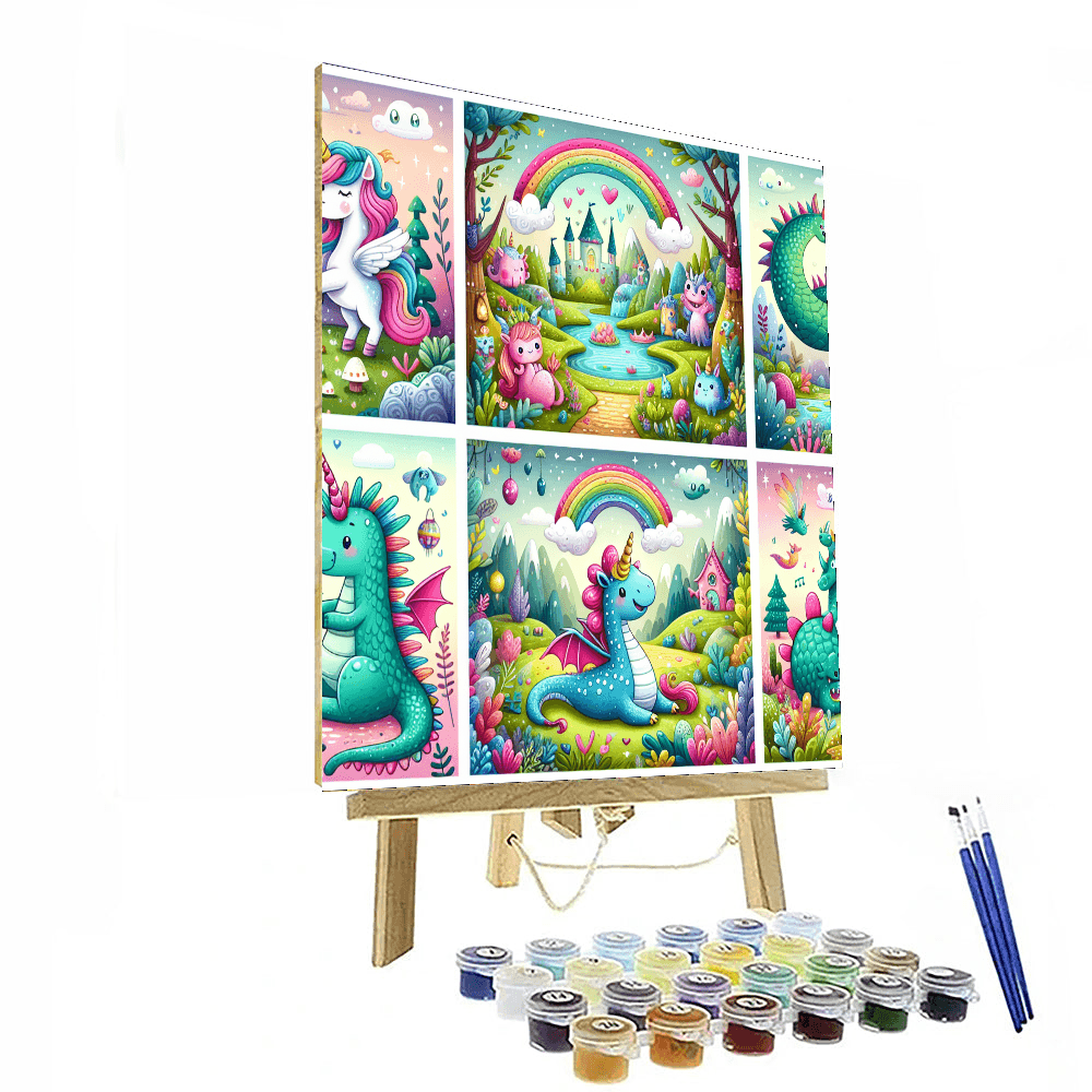 Charming Whimsical Creatures Painting By Numbers Kit