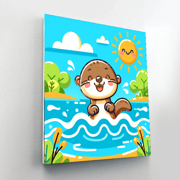 Gentle River Otter Paint By Number