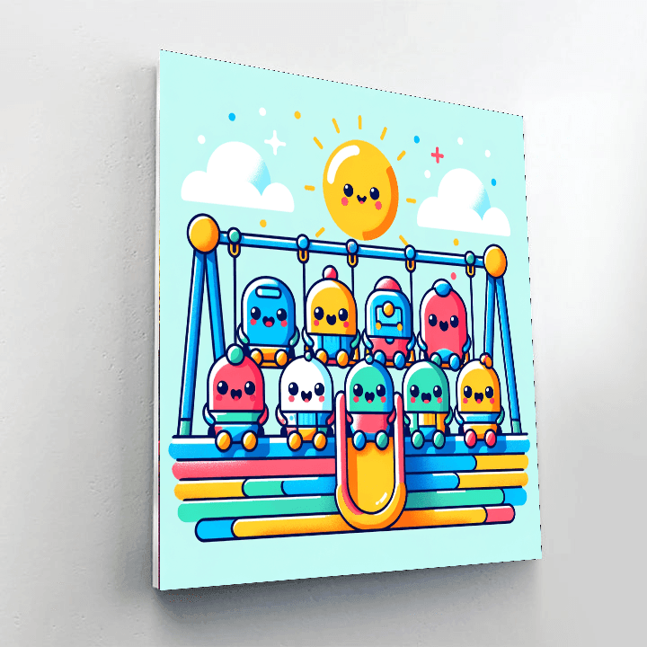 Friendly Robot Playground Numbered Painting Kits