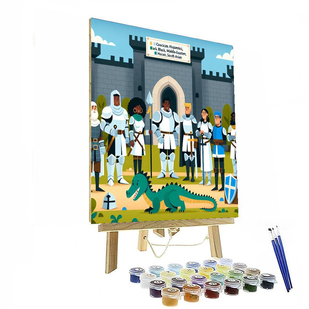 Knights And Dragons Challenge Number Painting