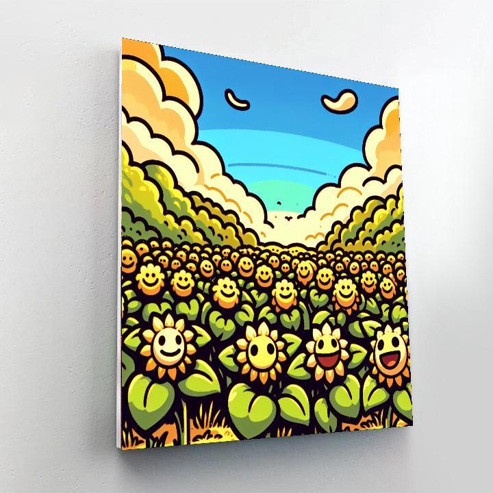 Sunflower Smiles Paint By Numbers Art