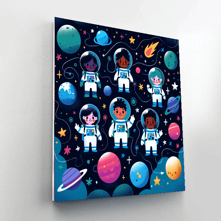 Miniature Space Explorers Paint By Numbers Kits