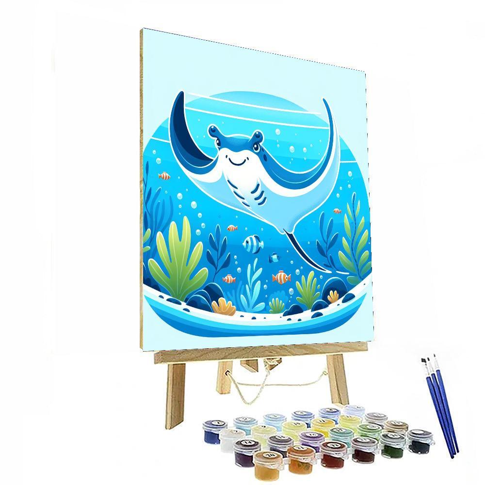 Mighty Manta Ray Painting Number Kit