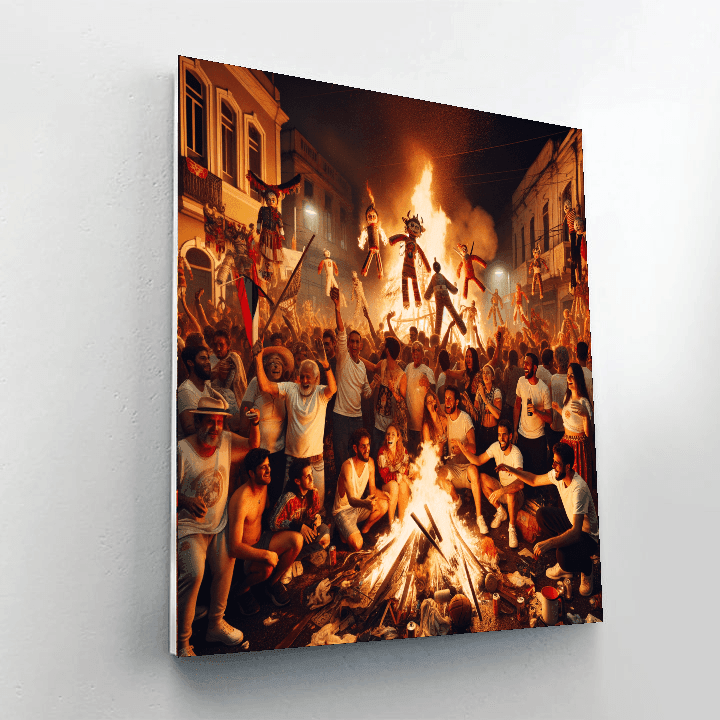 Burning Of The Devil - Guatemala Numbered Painting Kits