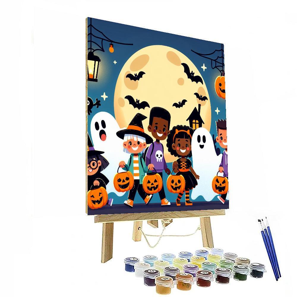Happy Halloween Bash Number Painting